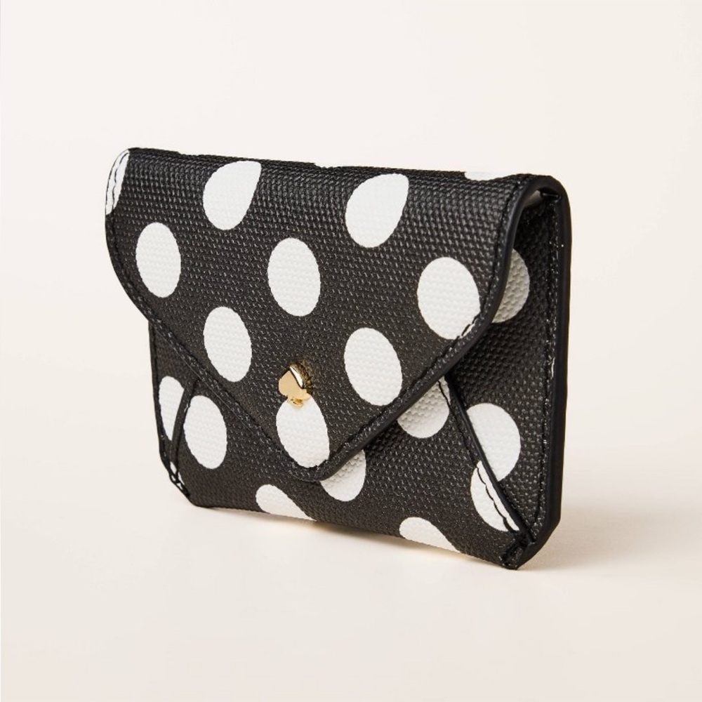 ♠️ Kate Spade x Target Black and White Polka Dot Card Case - Picture 2 of 6